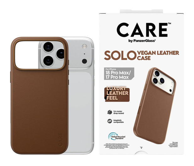 PanzerGlass CARE™ Solo Vegan Leather iPhone 18 Pro Max /17 Pro Max Brown - 1604023 - zdjęcie 3